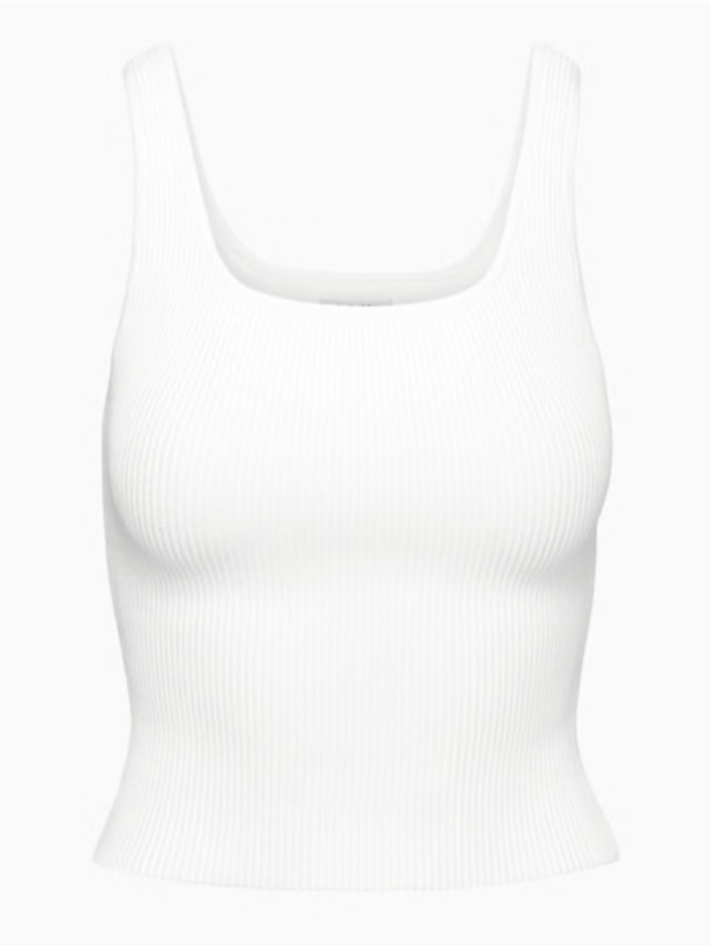 Babaton Sculpt Square-Neck Tank Top - White - M